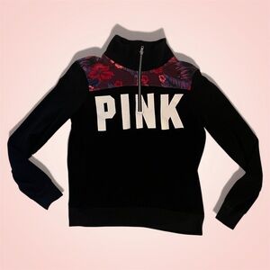 Victoria's Secret Pink and Black Zip-Up Sz S
